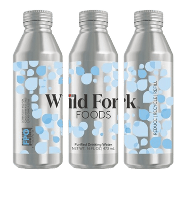 Custom labeled aluminum water bottle