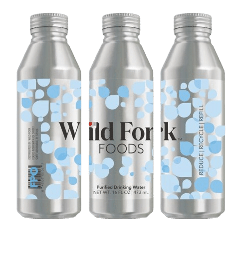 Custom labeled aluminum water bottle