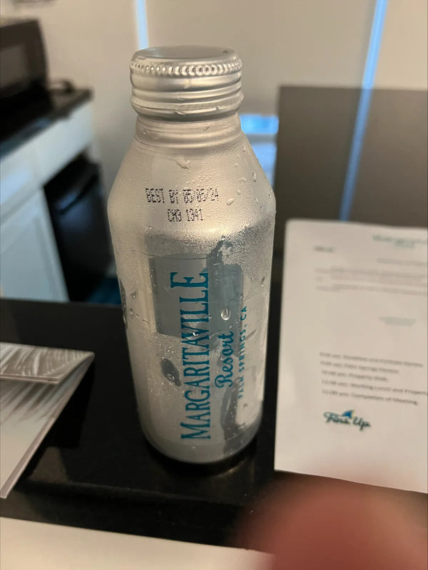 margaritaville resort aluminum bottled water use case