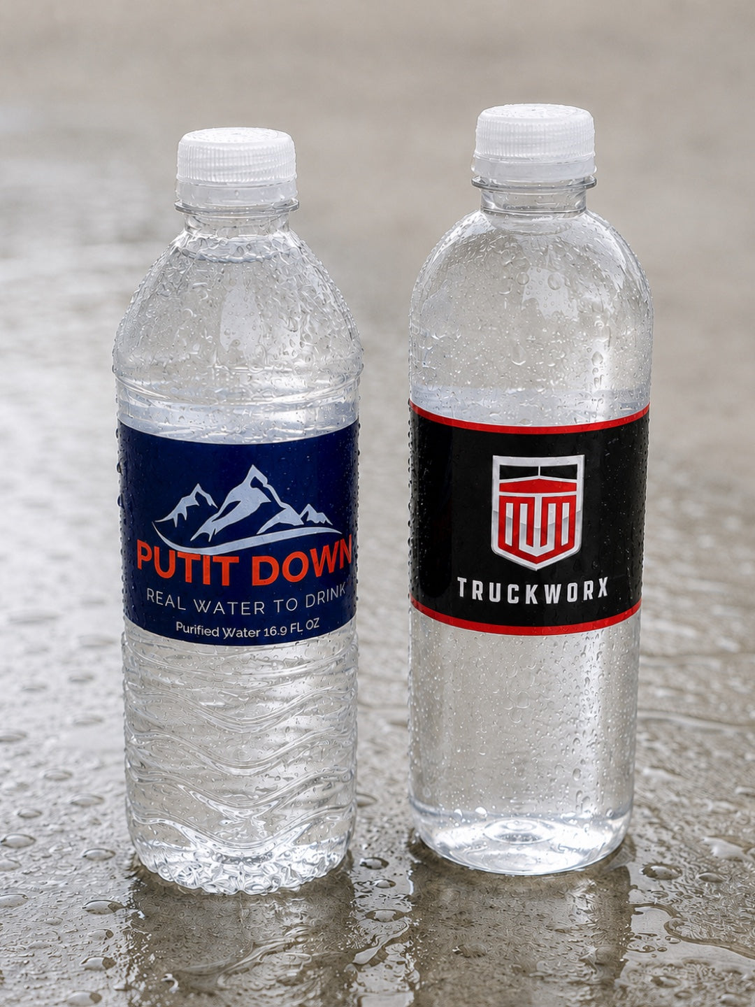 16.9 oz private label bottled water bottle